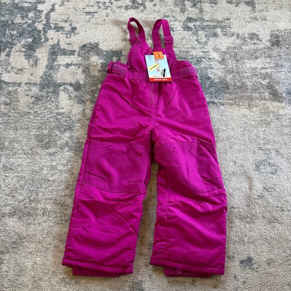 Cat and Jack 18 Months Snow Pants Girls Pink Purple NEW Winter Snow Fleece - Picture 1 of 5